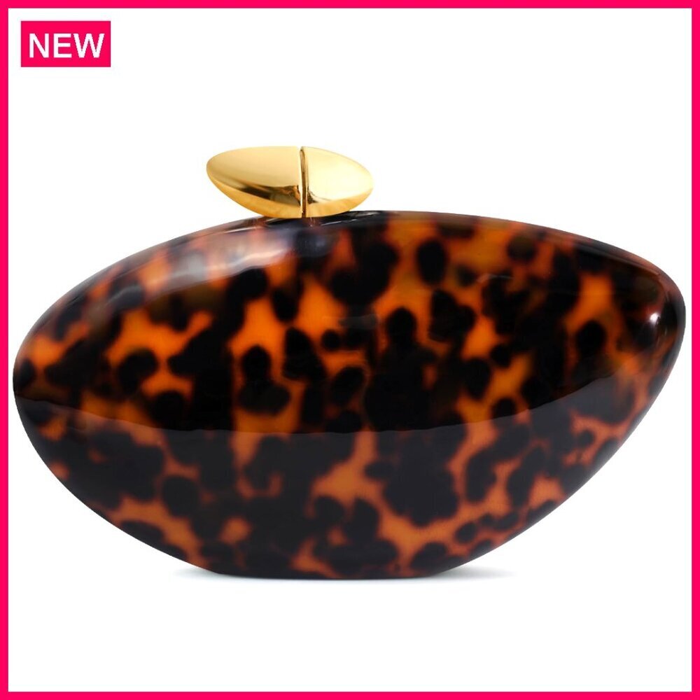 Acrylic Shell Clutch Evening Bag with Magnetic Closure for Wedding Party